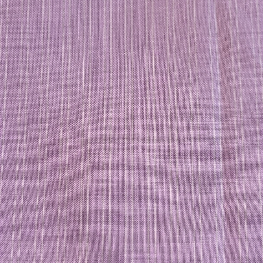 Lavender purple and white stripe print fabric 3/4 yd
